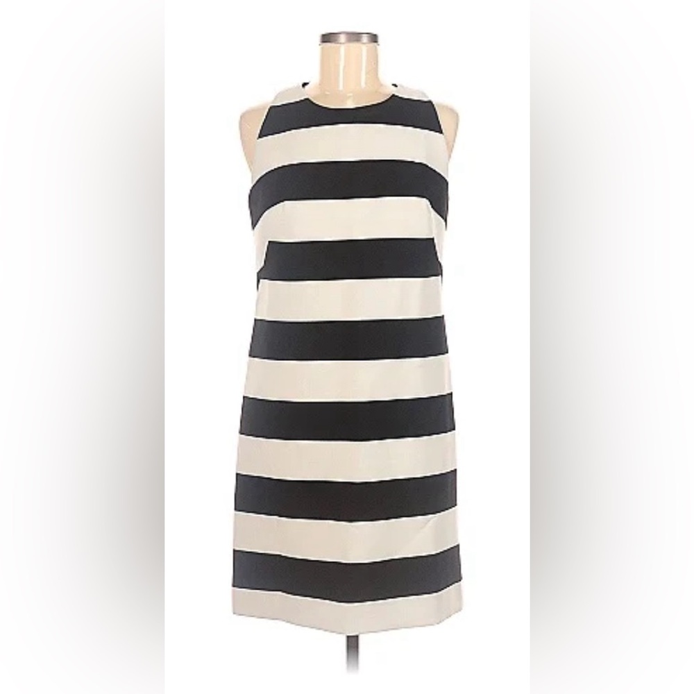 Milly ivory & black striped racer back sleeveless dress- size 6